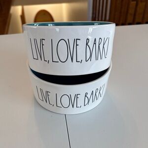 Rae Dunn Artisan Collection White Dog Bowls